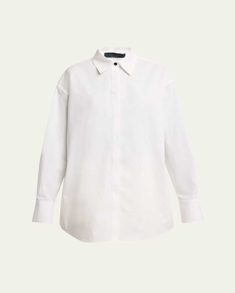 Addy Compact Cotton Poplin Button-Down Shirt